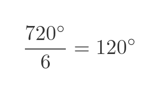 Interior angle of a hexagon
