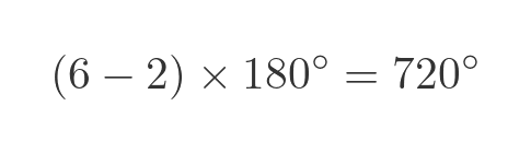 Interior angles of a hexagon