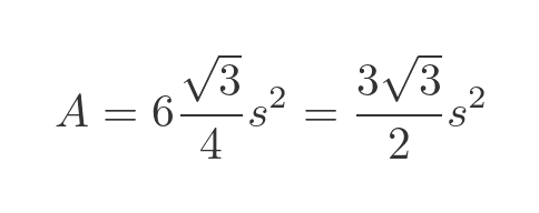 Area of a regular hexagon