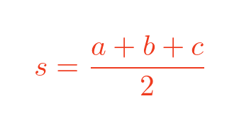 Half triangle perimeter formula