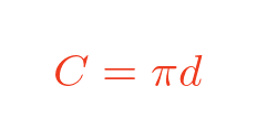 Circumference of circle formula