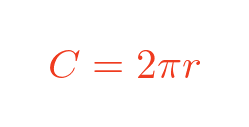 Circumference of circle formula