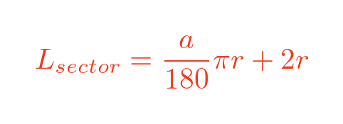 Perimeter of sector of a circle formula