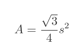 Area of an equilateral triangle