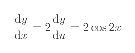 sin 2x derivative