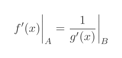 Slope of f compared to g