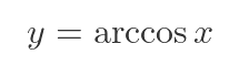 Inverse cosine function