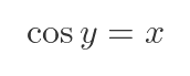 Inverse cosine function