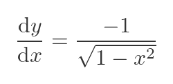 Inverse cosine function