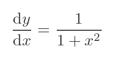 Inverse tangent function