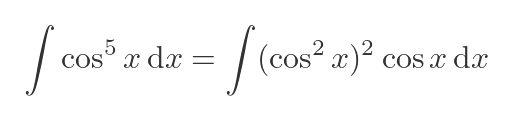 Odd power of cosine