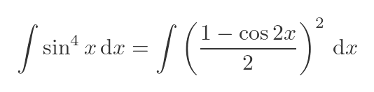 Even power of cosine