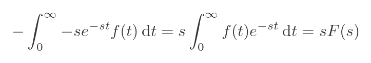 Laplace transform of derivative