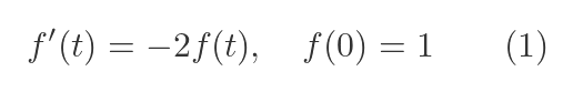 First order differential equation