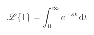 Laplace transform of 1