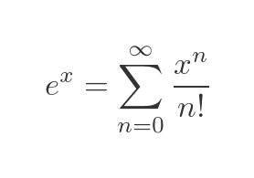 Maclaurin expansion of exponential function sigma notation