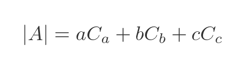 3 by 3 determinant cofactors
