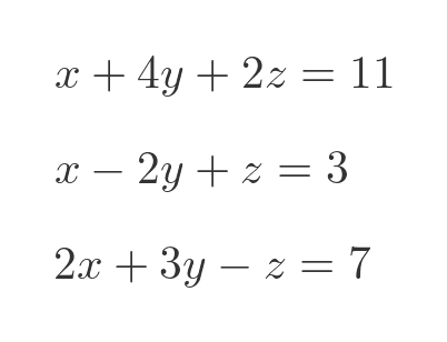 Example of simultaneous equations