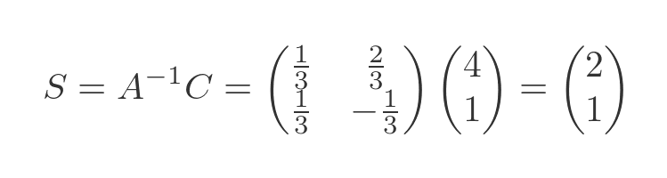 Matrix solution - 2 variables