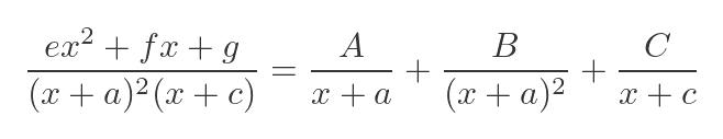 Cubic denominators