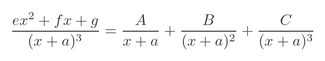 Cubic denominators