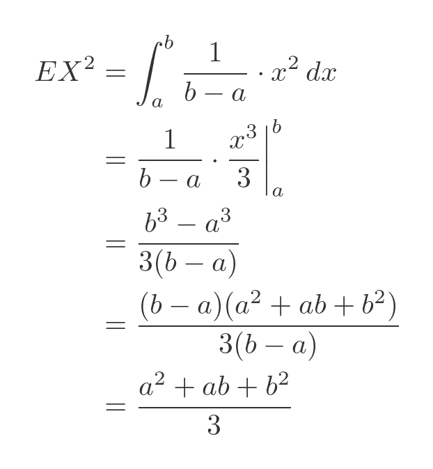 Derivation of the variance