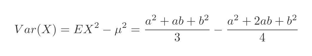 Derivation of the variance